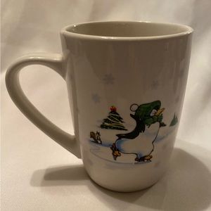 Vintage Mulberry Skating Penguin Mug Cup   Absolutely Adorable!! EUC